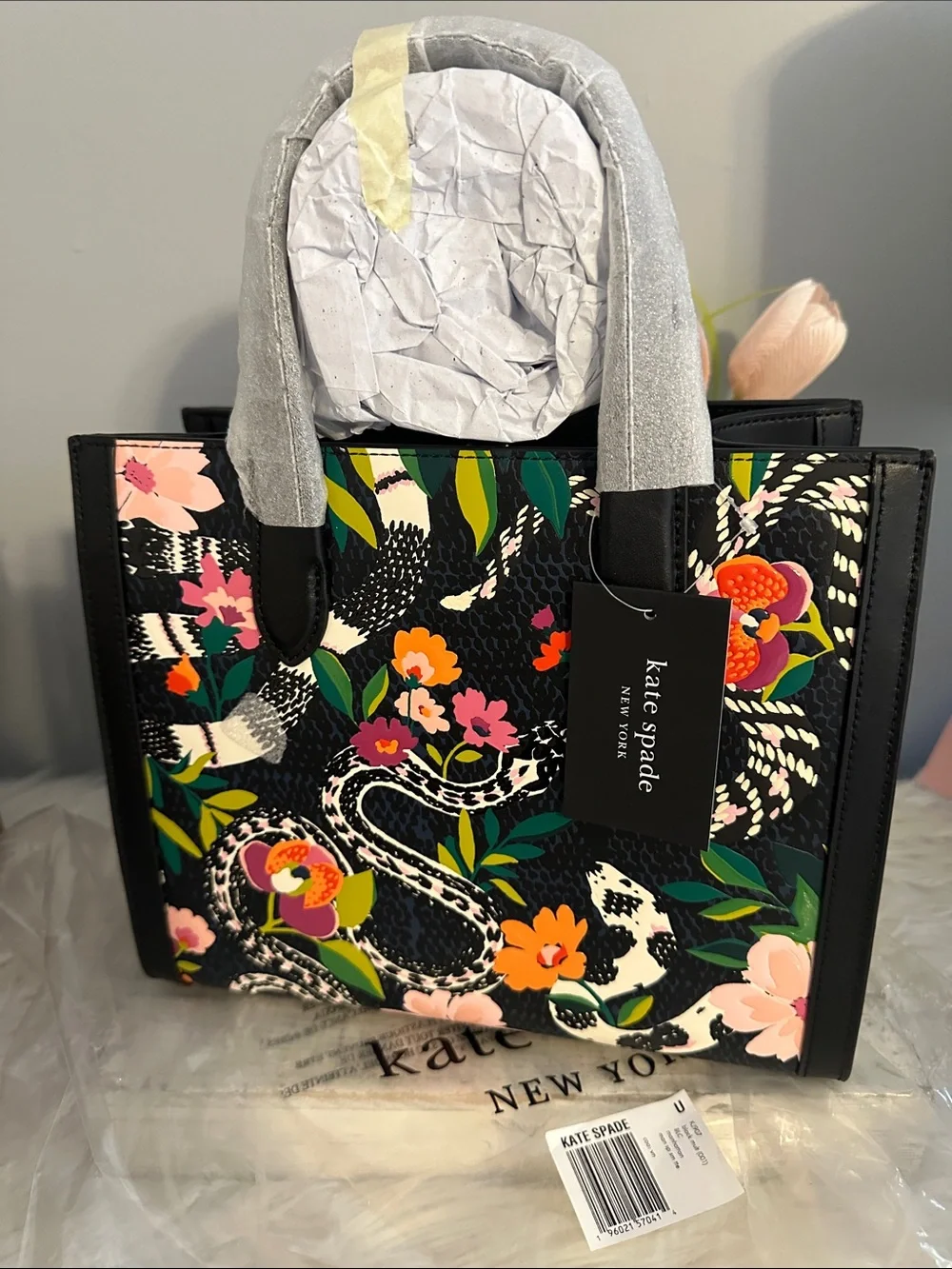 Nwt Kate spade small manhattan embellished snake bag